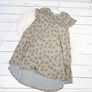 LuLaRoe Carly Disney Mickey Mouse Short Sleeve Dress‎ in Gray Size Large
